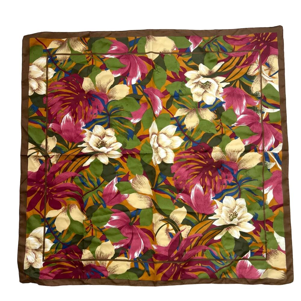 Art of the Scarf Exclusively for Tie Rack Made in Italy Scarf Floral Botanical
